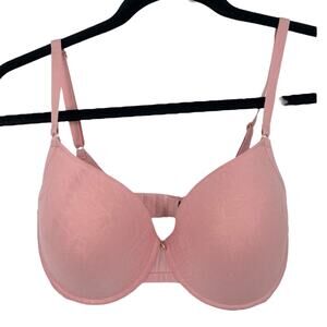 Natori Bra 136059 Sheer Jacquard full fit contour underwire pink size 32DD